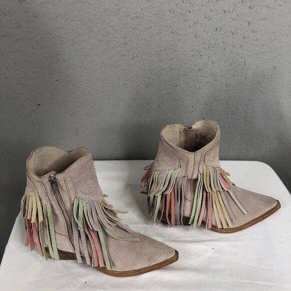 Free People Boots Womens 8 US 38 EU Lawless Fringe Pastel Western Boho Rodeo - Picture 14 of 16